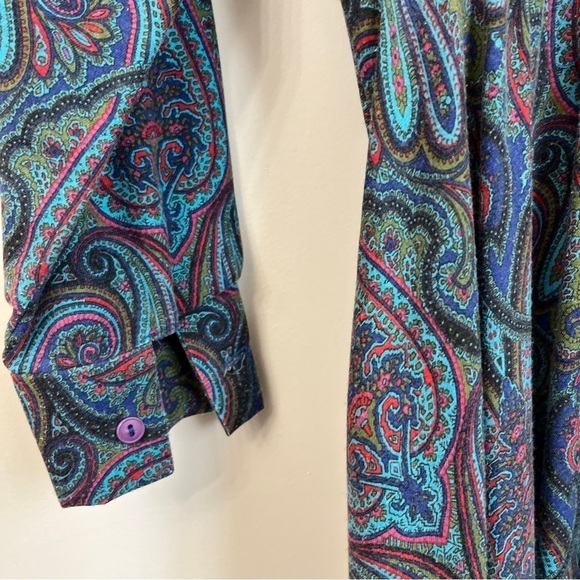 Vintage Women’s Midi Dress Bedford Fair Paisley Granny Petite 6 Made In USA - Picture 8 of 14